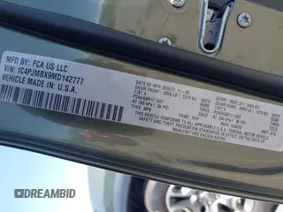 2021 Jeep Cherokee Trailhawk с VIN 1C4PJMBX9MD142777, выставлен на аукционе IAAI как лот 42363454 с пробегом 47 004 миль миль и . История ставок и продаж доступна на DreamBid. Изображение 9.