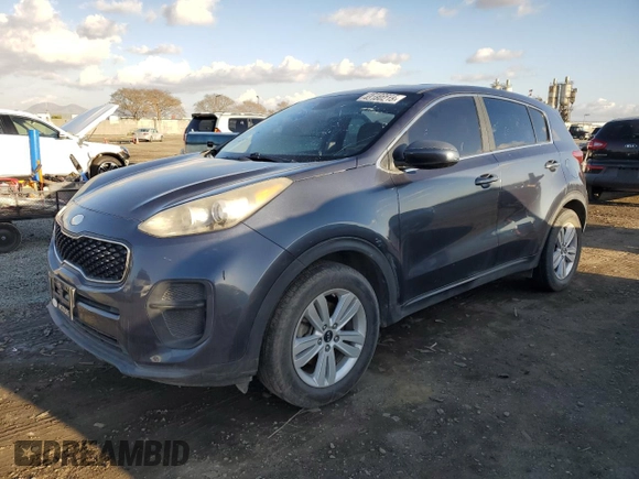 2017 Kia Sportage LX with VIN KNDPM3AC2H7165760, listed as a Copart auction lot 48180215 with 80,238 mi miles and Salvage Title. Bid and sale history available at carsss.com. Image 1.