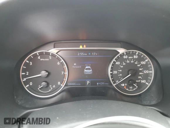 2020 Nissan Altima S with VIN 1N4BL4BV8LC271431, listed as a Copart auction lot 46364135 with 58,466 mi miles and Salvage Title. Bid and sale history available at carsss.com. Image 9.