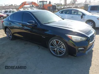 2014 Infiniti Q50 Hybrid Sport with VIN JN1AV7AR1EM701435, listed as a IAAI auction lot 41479140 with 154,338 mi miles. Bid and sale history available at carsss.com. Image 1.