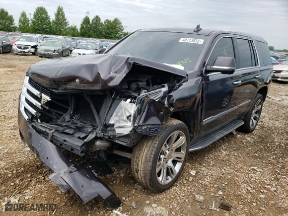 2015 Cadillac Escalade Premium with VIN 1GYS4NKJ3FR652092, listed as a Copart auction lot 48713832 with 0 mi miles and Salvage Title. Bid and sale history available at carsss.com. Image 2.