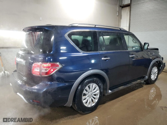 2018 Nissan Armada SL with VIN JN8AY2ND1J9053053, listed as a Copart auction lot 45552345 with 115,897 mi miles and Salvage Title. Bid and sale history available at carsss.com. Image 3.