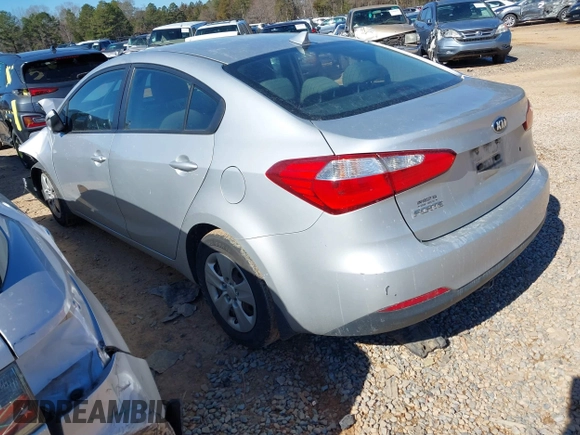 2015 Kia Forte LX with VIN KNAFK4A69F5364361, listed as a IAAI auction lot 41636506 with 1 mi miles. Bid and sale history available at carsss.com. Image 3.