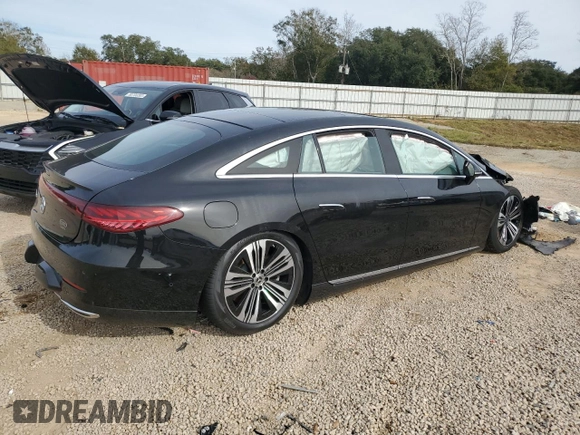 2022 Mercedes-Benz EQS with VIN W1KCG2DB6NA001323, listed as a Copart auction lot 80118293 with 0 mi miles. Bid and sale history available at carsss.com. Image 3.