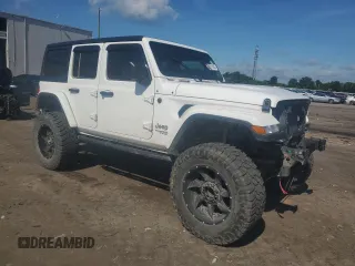 2019 Jeep Wrangler Unlimited Sport S with VIN 1C4HJXDG5KW505886, listed as a Copart auction lot 60511425 with 16,107 mi miles and Salvage title. Bid and sale history available at DreamBid. Image 4.