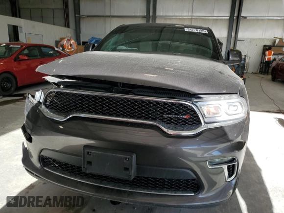 2021 Dodge Durango SXT Plus with VIN 1C4RDJAG2MC544596, listed as a Copart auction lot 54770185 with 56,574 mi miles and Salvage title. Bid and sale history available at DreamBid. Image 5.