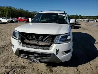 2021 Nissan Armada SL with VIN JN8AY2BC4M9147119, listed as a Copart auction lot 80662864 with 81,620 mi miles and Salvage Title. Bid and sale history available at carsss.com. Image 12.