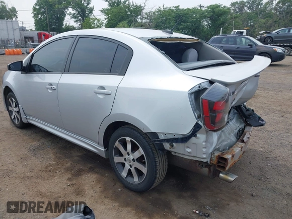 2012 Nissan Sentra S z VIN 3N1AB6AP2CL691877, wystawiony jako IAAI lot #42497242 z przebiegiem 188 160 mil mil oraz . Historia ofert i sprzedaży dostępna na DreamBid. Obrazek 3.