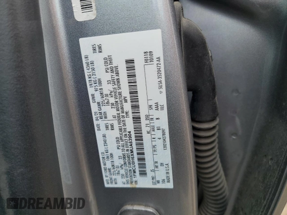 2021 Ford Escape SEL with VIN 1FMCU0H6XMUA63904, listed as a Copart auction lot 60810685 with 110,257 mi miles and Clean title. Bid and sale history available at DreamBid. Image 13.