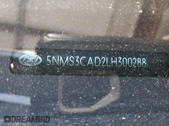 2020 Hyundai Santa Fe SEL with VIN 5NMS3CAD2LH300288, listed as a Copart auction lot 49619335 with 72,123 mi miles and Salvage Title. Bid and sale history available at carsss.com. Image 15.