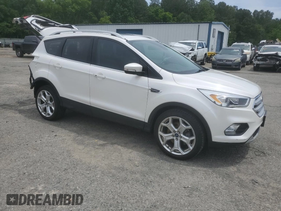 2019 Ford Escape Titanium with VIN 1FMCU0J94KUC02894, listed as a Copart auction lot 55352225 with 67,926 mi miles and Salvage title. Bid and sale history available at DreamBid. Image 4.