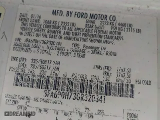 2016 Ford Fusion SE with VIN 3FA6P0H73GR320341, listed as a IAAI auction lot 41722057 with 203,237 mi miles. Bid and sale history available at carsss.com. Image 9.
