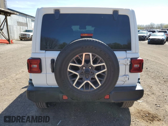2024 Jeep Wrangler Sahara with VIN 1C4PJXEN7RW297948, listed as a Copart auction lot 54656795 with 12,292 mi miles and Salvage title. Bid and sale history available at DreamBid. Image 6.