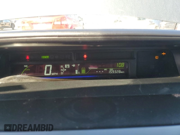 2014 Toyota Prius Two with VIN JTDZN3EUXE3327405, listed as a Copart auction lot 46479455 with 159,328 mi miles and Salvage Title. Bid and sale history available at DreamBid. Image 9.