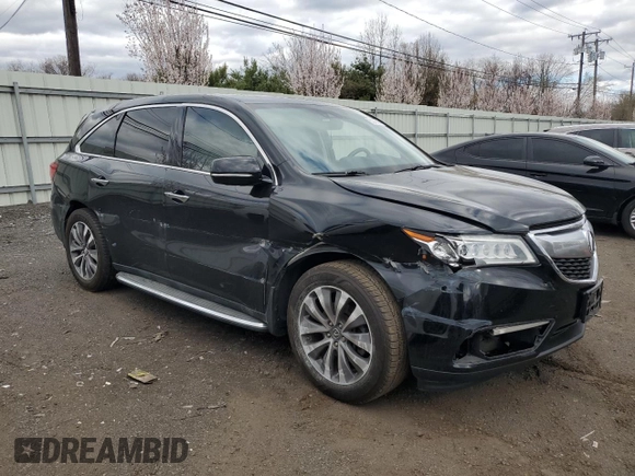2016 Acura MDX w/Tech with VIN 5FRYD4H46GB053849, listed as a Copart auction lot 53249525 with 67,717 mi miles and Salvage Title. Bid and sale history available at carsss.com. Image 4.