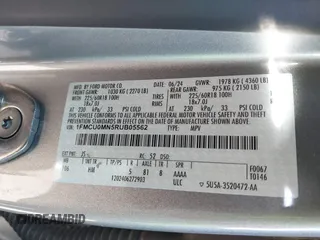 2024 Ford Escape ST-Line with VIN 1FMCU0MN5RUB05562, listed as a IAAI auction lot 41667538 with 59 mi miles and . Bid and sale history available at DreamBid. Image 9.