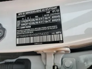 2022 Mercedes-Benz GLB 250 z VIN W1N4M4HBXNW254332, wystawiony jako Copart lot #52740525 z przebiegiem 15 959 mil mil oraz Szkody całkowita. Historia ofert i sprzedaży dostępna na DreamBid. Obrazek 13.