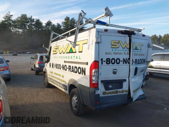 2018 Ram ProMaster Cargo with VIN 3C6TRVAG7JE107042, listed as a IAAI auction lot 40856879 with 250,956 mi miles and . Bid and sale history available at DreamBid. Image 3.
