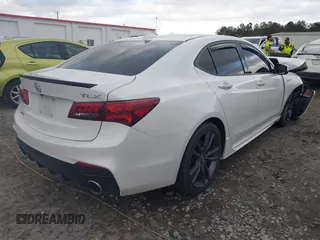 2019 Acura TLX w/A-Spec Pkg with VIN 19UUB1F65KA003195, listed as a IAAI auction lot 41225367 with 86,778 mi miles. Bid and sale history available at carsss.com. Image 4.