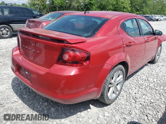 2014 Dodge Avenger SE with VIN 1C3CDZAB5EN162047, listed as a Copart auction lot 58381105 with 143,626 mi miles and Salvage title. Bid and sale history available at DreamBid. Image 3.