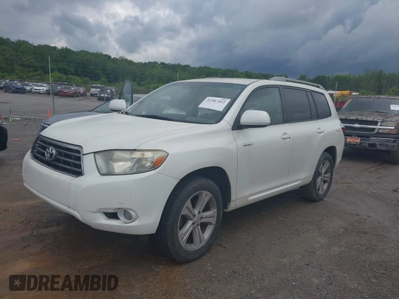 2008 Toyota Highlander Sport with VIN JTEES43A282045979, listed as a IAAI auction lot 42387412 with 254,041 mi miles and . Bid and sale history available at DreamBid. Image 2.