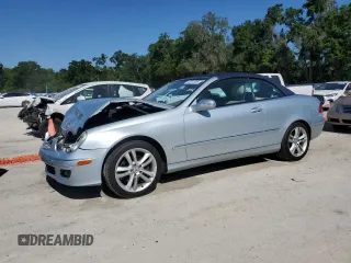 2006 Mercedes-Benz CLK 3.5L with VIN WDBTK56G86T056136, listed as a Copart auction lot 53261395 with 129,834 mi miles and Salvage Title. Bid and sale history available at carsss.com. Image 1.