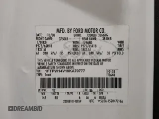 2009 Ford F-150 XL z VIN 1FTPW14V19KA70777, wystawiony jako Copart lot #44069505 z przebiegiem 225 490 mil mil oraz Czysty tytuł • Clean title. Historia ofert i sprzedaży dostępna na DreamBid. Obrazek 12.
