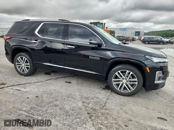 2022 Chevrolet Traverse High Country z VIN 1GNEVNKW6NJ133098, wystawiony jako Copart lot #59689065 z przebiegiem 52 627 mil mil oraz Czysty tytuł • Clean title. Historia ofert i sprzedaży dostępna na DreamBid. Obrazek 4.