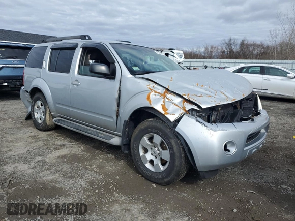 2008 Nissan Pathfinder SE with VIN 5N1AR18B38C658035, listed as a Copart auction lot 48280825 with Not provided miles and Clean title. Bid and sale history available at DreamBid. Image 4.