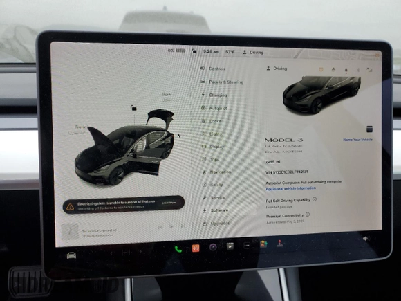 2020 Tesla Model 3 Long Range with VIN 5YJ3E1EB2LF742131, listed as a Copart auction lot 54456355 with 7,955 mi miles and Clean Title. Bid and sale history available at carsss.com. Image 9.