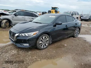 2021 Nissan Sentra SV with VIN 3N1AB8CV2MY264131, listed as a Copart auction lot 58061725 with 28,470 mi miles and Salvage title. Bid and sale history available at DreamBid. Image 1.