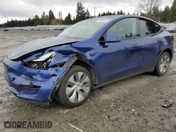 2021 Tesla Model Y Long Range with VIN 5YJYGDEE7MF160510, listed as a Copart auction lot 51098925 with 48,038 mi miles and Salvage Title. Bid and sale history available at DreamBid. Image 1.