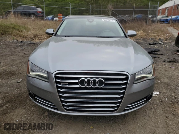 2012 Audi A8 L with VIN WAURVAFD3CN018800, listed as a Copart auction lot 53815475 with 85,417 mi miles and Salvage Title. Bid and sale history available at carsss.com. Image 5.