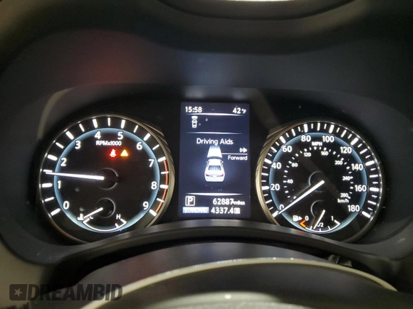 2019 Infiniti Q50 3.0t Signature Edition with VIN JN1EV7AP7KM540939, listed as a Copart auction lot 50421915 with 62,887 mi miles and Clean Title. Bid and sale history available at carsss.com. Image 9.