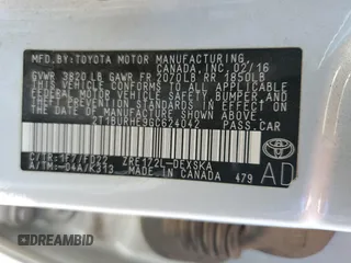 2016 Toyota Corolla L with VIN 2T1BURHE9GC624042, listed as a Copart auction lot 52193695 with 141,048 mi miles and Salvage title. Bid and sale history available at DreamBid. Image 12.