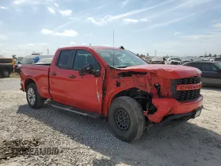 2021 Chevrolet Silverado 1500 Custom with VIN 1GCRWBEK2MZ296829, listed as a Copart auction lot 52145575 with 96,109 mi miles and Salvage Title. Bid and sale history available at DreamBid. Image 4.