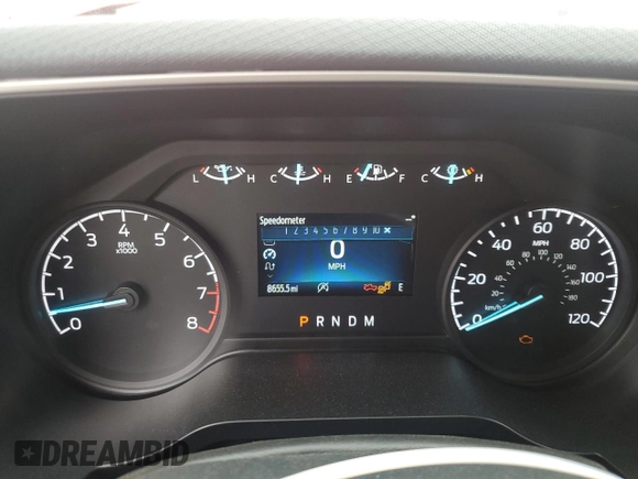 2023 Ford F-150 XL with VIN 1FTMF1C53PKF64009, listed as a Copart auction lot 58383215 with 8,655 mi miles and Salvage title. Bid and sale history available at DreamBid. Image 9.