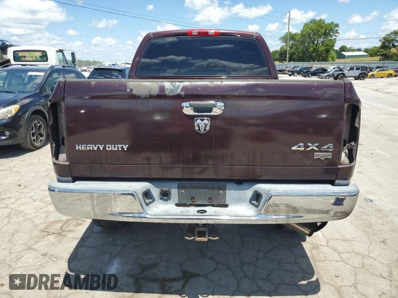 2005 Dodge Ram 2500 SLT with VIN 3D7KS28C05G754960, listed as a Copart auction lot 62032074 with 207,751 mi miles and Clean Title. Bid and sale history available at carsss.com. Image 6.