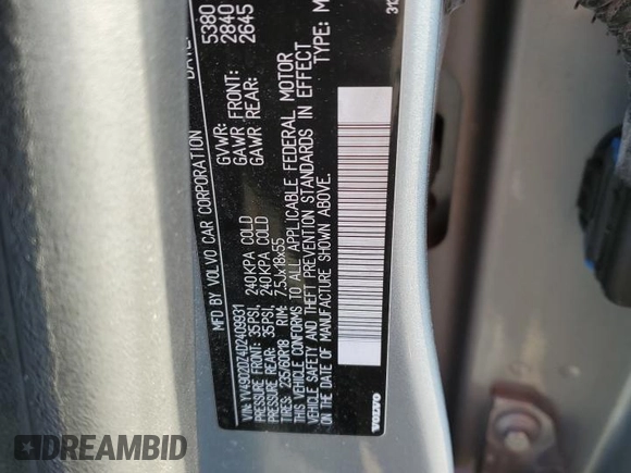 2013 Volvo XC60 T6 z VIN YV4902DZ4D2409931, wystawiony jako Copart lot #48111015 z przebiegiem 175 600 mil mil oraz Szkoda całkowita • Salvage title. Historia ofert i sprzedaży dostępna na DreamBid. Obrazek 14.