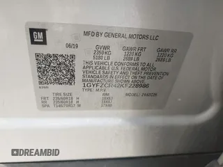 2019 Cadillac XT4 FWD Premium Luxury with VIN 1GYFZCR42KF228986, listed as a IAAI auction lot 42019157 with 79,397 mi miles and . Bid and sale history available at DreamBid. Image 9.
