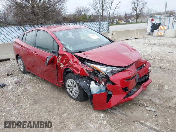 2016 Toyota Prius Two with VIN JTDKBRFU8G3506783, listed as a IAAI auction lot 41936228 with 172,288 mi miles. Bid and sale history available at carsss.com. Image 1.