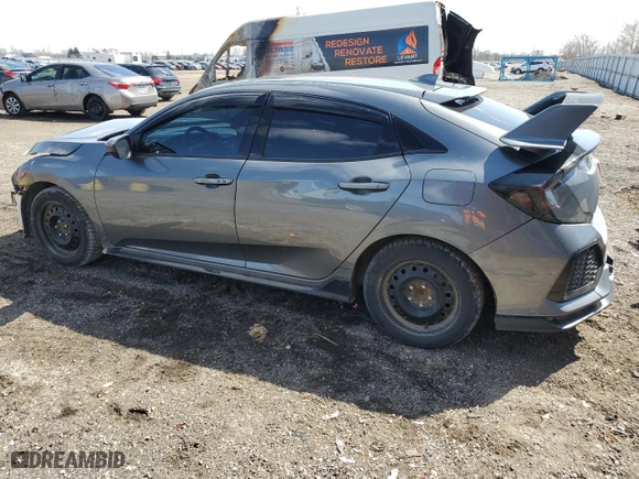 2017 Honda Civic Hatchback Sport with VIN SHHFK7H49HU304993, listed as a Copart auction lot 51491915 with 193,282 mi miles and Salvage Title. Bid and sale history available at carsss.com. Image 2.