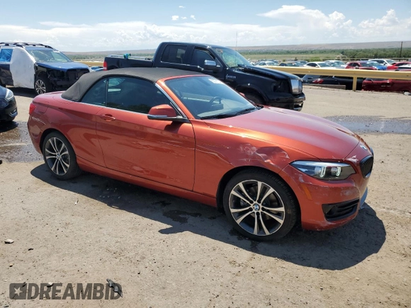2018 BMW 2 Series 230i xDrive with VIN WBA2K1C54JVD41373, listed as a Copart auction lot 63321134 with 25,412 mi miles and Salvage Title. Bid and sale history available at carsss.com. Image 4.
