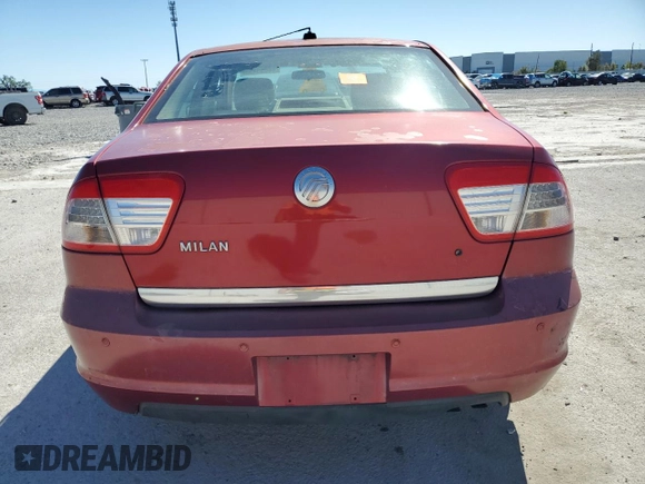 2008 Mercury Milan with VIN 3MEHM07ZX8R630954, listed as a Copart auction lot 48055455 with 282,410 mi miles and Salvage Title. Bid and sale history available at carsss.com. Image 6.