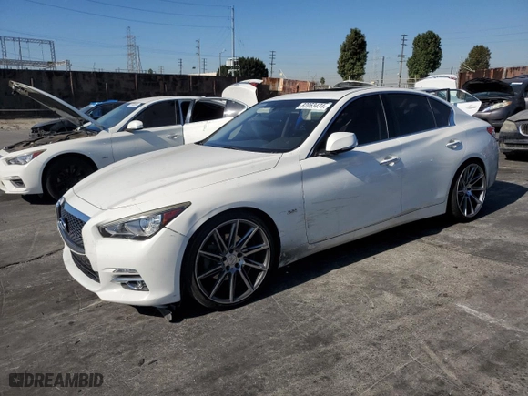 2017 Infiniti Q50 2.0t with VIN JN1CV7AP5HM642157, listed as a Copart auction lot 82053474 with NaN miles and Salvage Title. Bid and sale history available at carsss.com. Image 1.