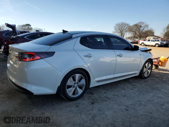 2016 Kia Optima Hybrid EX with VIN KNAGN4AD5G5098395, listed as a Copart auction lot 45480565 with 161,301 mi miles and Salvage Title. Bid and sale history available at carsss.com. Image 3.