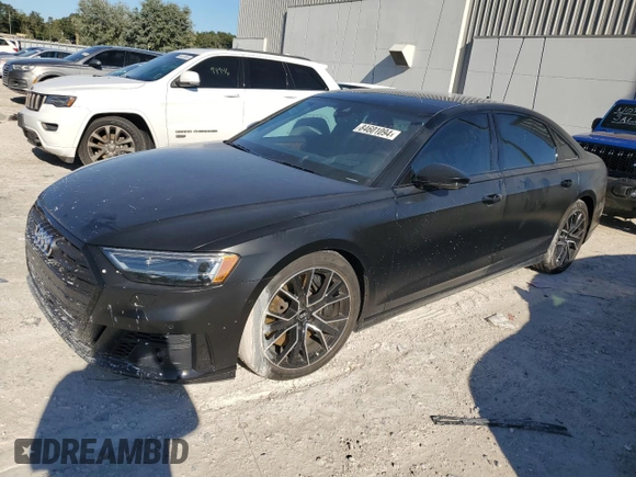2020 Audi A8 L with VIN WAU8EAF84LN014527, listed as a Copart auction lot 84601094 with 34,620 mi miles and Salvage Title. Bid and sale history available at carsss.com. Image 1.