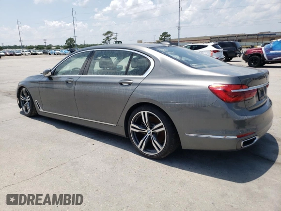 2019 BMW 7 Series 740i z VIN WBA7E2C56KB454602, wystawiony jako Copart lot #56591244 z przebiegiem Nie podano mil oraz Czysty tytuł • Clean title. Historia ofert i sprzedaży dostępna na DreamBid. Obrazek 2.