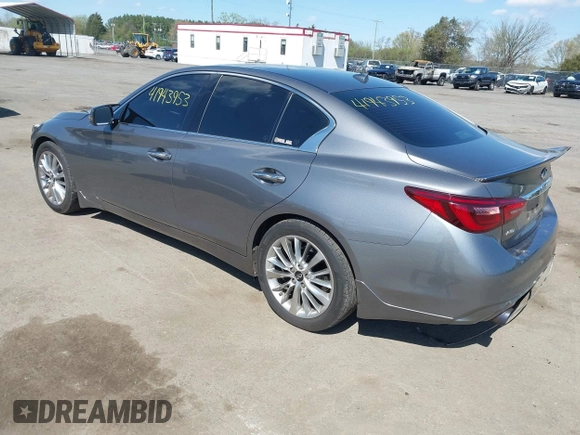 2021 Infiniti Q50 Luxe z VIN JN1EV7BR7MM750265, wystawiony jako IAAI lot #41943953 z przebiegiem 53 750 mil mil oraz . Historia ofert i sprzedaży dostępna na DreamBid. Obrazek 3.