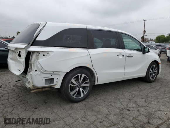 2021 Honda Odyssey Touring with VIN 5FNRL6H84MB027804, listed as a Copart auction lot 50535175 with 28,750 mi miles and Salvage Title. Bid and sale history available at carsss.com. Image 3.